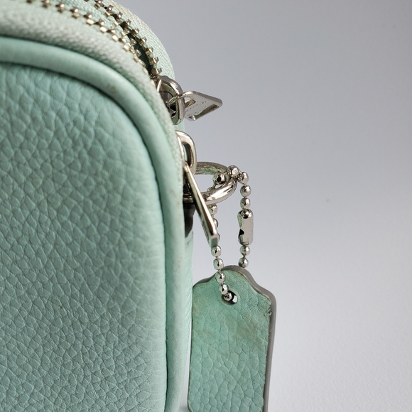 Coach Pebbled Leather Mini-bag Seaglass Green - Picture 5 of 9